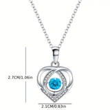 NECKLACE HEART BLUE COLOUR